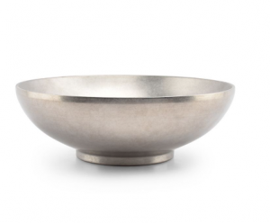 Салатник на ножке 24см H=8см 1600мл , double wall vintage silver Host