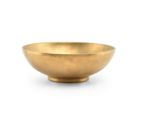 Салатник на ножке 750мл 18см H=6см, double wall vintage gold Host