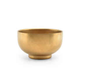 Салатник на ножке 440мл 12см H=7см, double wall vintage gold Host