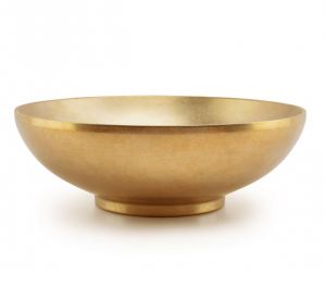 Салатник на ножке 24см H=8см 1600мл , double wall vintage gold Host