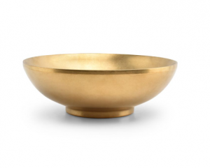 Салатник на ножке 22см H=7,5см 1250мл , double wall vintage gold Host