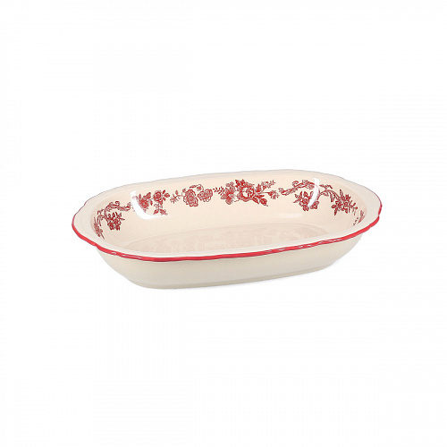 Блюдо овал.глубокое 26,5х17,5, H-4,5 см, burgundy Cyril 