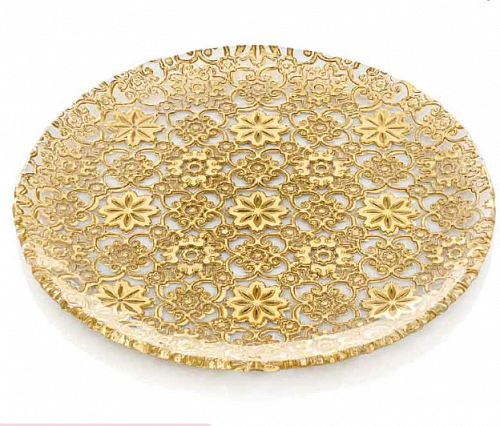 Блюдо 37см GOLD LEAF DECORATION - ARABESQUE