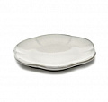 Тарелка мелкая 14см H=1.3см Ribbed WHITE Inku