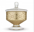 Емкость с крышкой ARABESQUE H. 23 DIAM.20 CM. GOLD LEAF DECORATION - ARABESQUE