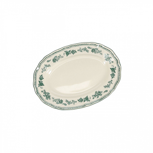 Блюдо овал. 25,5х18, H-2,5 см, green Cyril