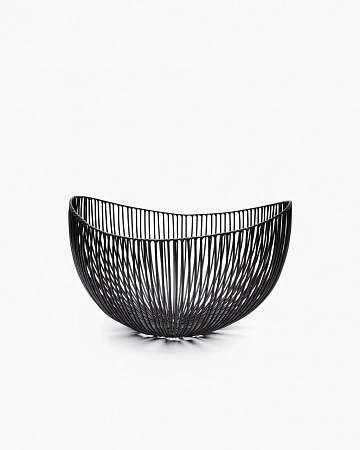 Корзина ля фруктов глубокая 31X29XH21 BLACK - Metal sculptures