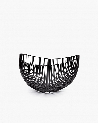 Корзина ля фруктов глубокая 31X29XH21 BLACK - Metal sculptures