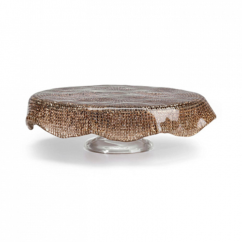 Подставка для торта 26см DIAMANTE, HAZELNUT CHROME DECORATION -