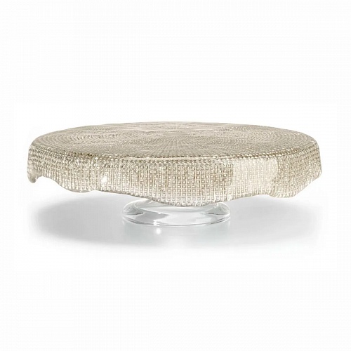 Подставка для торта 33см DIAMANTE, BEIGE/CHROME DECORATION 