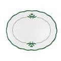 Блюдо овальное 33*27см, green Jane