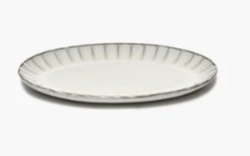 Блюдо овальное 25x17.5см H=1.7см WHITE Inku