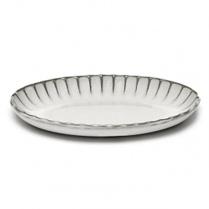 Блюдо овальное 22х15,4см, h=2,7см, WHITE Inku
