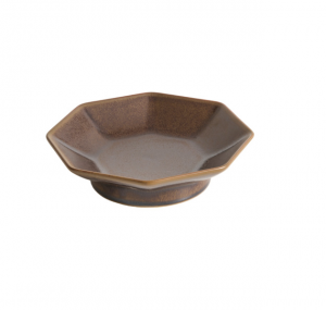 Тарелка на ножке 19см H=4,7см Octagon ,Bronze Brass, LEK - C C