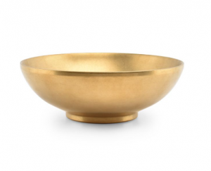 Салатник на ножке 20см H=7см 940мл, double wall vintage gold Host