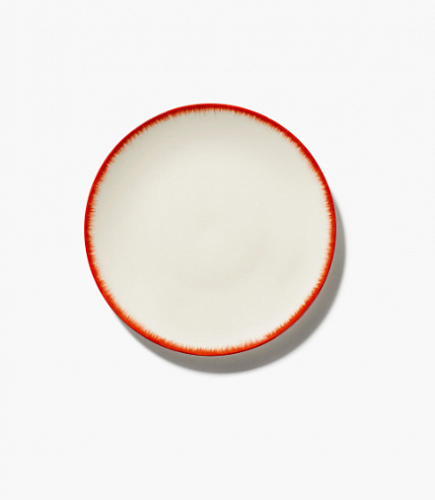 Тарелка мелкая 14см OFF-WHITE/RED VAR 2 - Dé