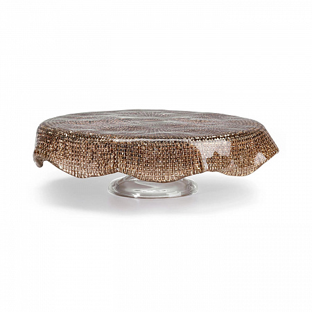 Подставка для торта 26см DIAMANTE, HAZELNUT CHROME DECORATION -